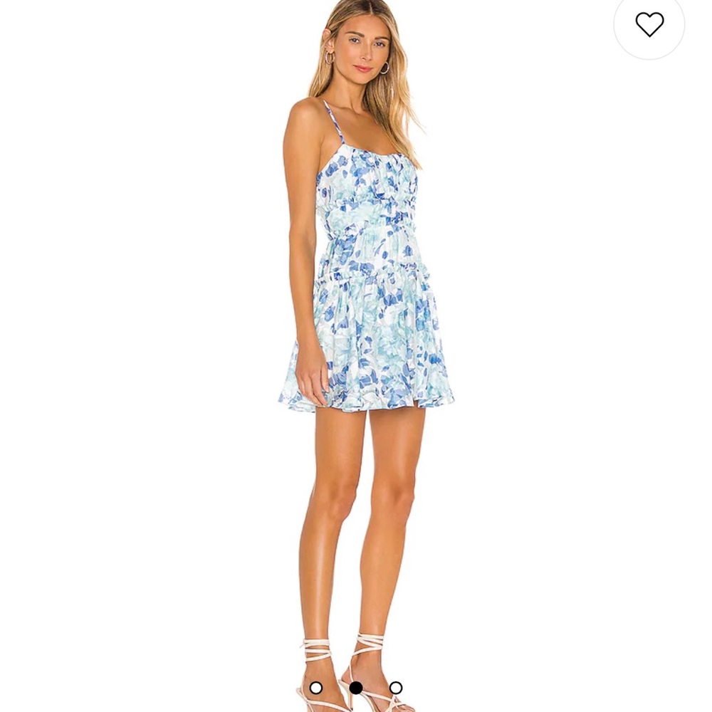 New! MAJORELLE REVOLVE Demi mini dress aquamarine blue S